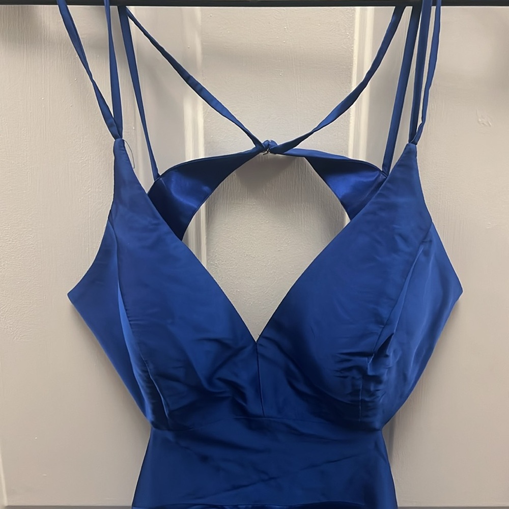 Elegant Blue Women's Dress - Picture 8 of 9